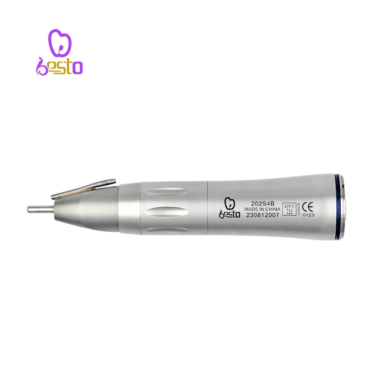 Dent al 1:1 Straight Handpiece Fiber Optic External Irrigation Dent al im plant Surgical dent istry Blue Ring