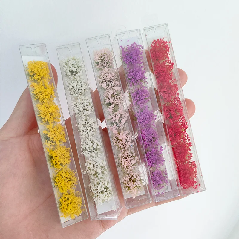 

7pcs/box Miniature Flower Grass Cluster Model Kit Diy Building Garden Sand Table Scene Layout Materials Diorama Accessories
