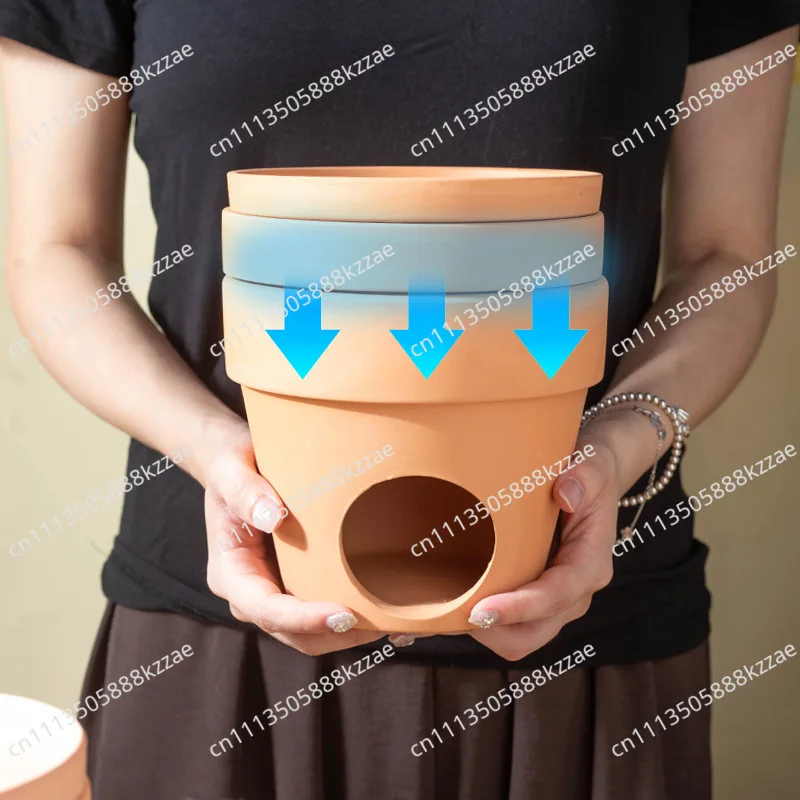 Multi-functional hamster cooling red pottery ice house ventilated breathable gold thread bear summer air conditioning nest villa