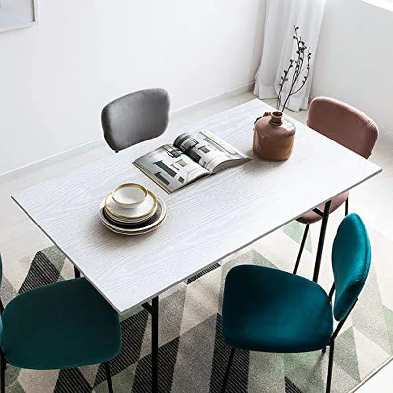 Kitchen Home Decoration White Wood Grain Self-adhesive Paper Furniture Wallpaper Sticker Table PVC Waterproof Wall Stickers 40cm