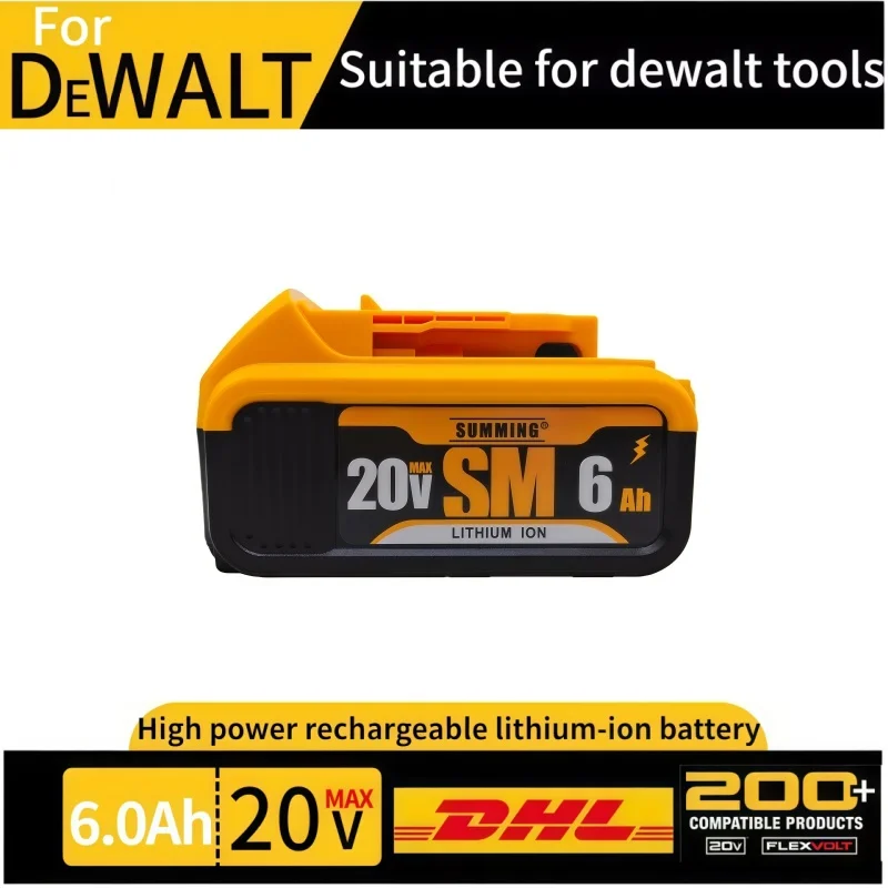 

For DEWALT 20V battery 6AH rechargeable lithium-ion batterycharger DCB118 Brushless Electric Screwdriver Drill DCD805 power tool