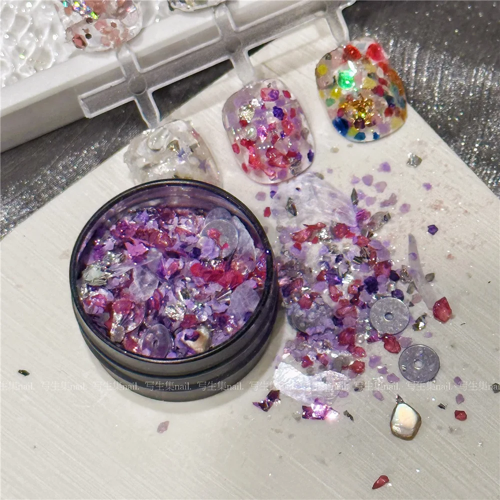 Nail Accessories Art Manicure Decor Chunky Glitter Total Laser Nail Glitter Flakes Chunky Holographic Laser Sequins for Nail