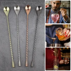 30cm Long Handle Cocktail Stirrers Bartender Mixing Stick Bar Spoon Stainless Steel Barman Kit Accessories Whisky Shaker Kitchen