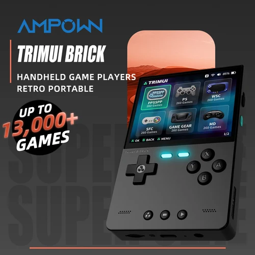 Imagen 1 del producto AMPOWN Trimui BRICK Reproductores de juegos portátiles retro Emulador de pantalla IPS de 3,2 pulgadas Consolas de videojuegos Sistema Linux Allwinner
