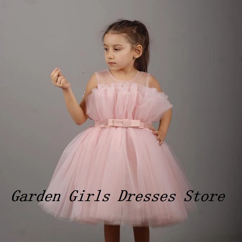 

Pink Flower Girls Dresses with Soft Tulle 2024 Soft Tulle Christmas Dresses for Princess Christmas Dresses فستان عيد الميلاد New