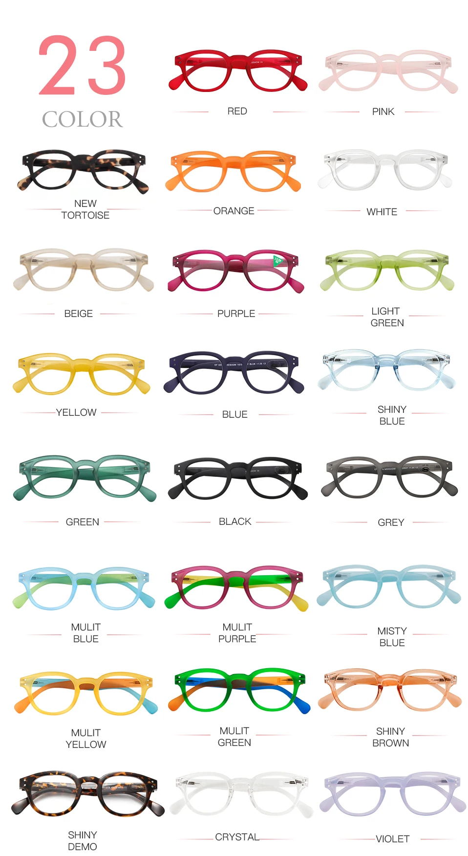 Meeshow Lesebrille Damen Lunettes Retro-Brille im europäischen Stil Hochwertige Herren- und Damenbrille Lesebrille 1513 – Detail 2