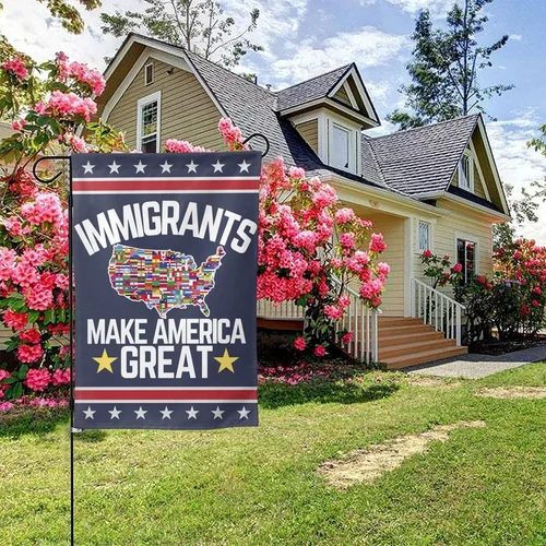 Immigrants Make America Great Garden Flag 12X18 We Are All Immigrants Yard Sign 7445001888876 AAV hhz