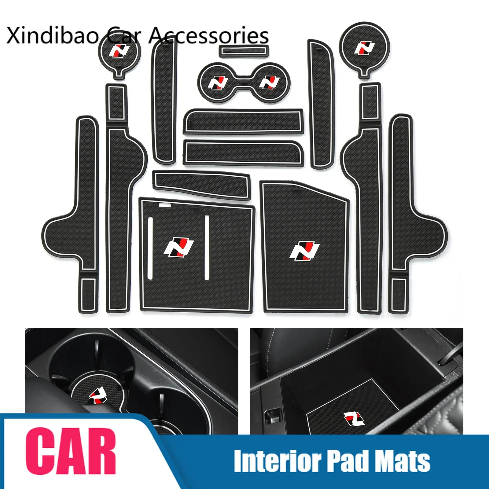 

Для Hyundai Sonata 2024 N-line противоскользящий коврик для ворот, дверной паз, подстаканник, аксессуары для интерьера, 15 шт./компл.