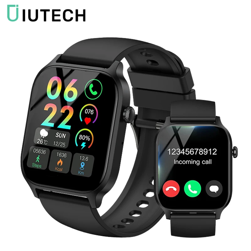 IUTECH Y7PRO Calling Smart Watch 2024, 1,85-дюймовый экран, 24-часовой монитор здоровья, водонепроницаемые спортивные умные часы для плавания с