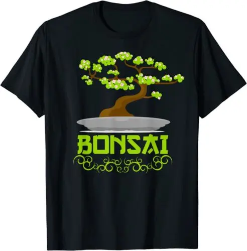 Vintage Gardening Bonsai Tree Japanese Kanji Gift Idea T-Shirt S-5XL