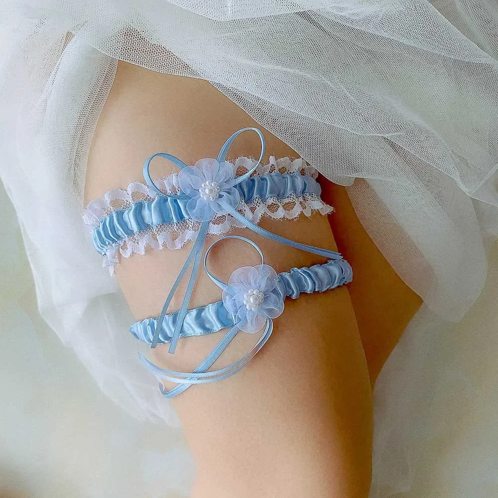 

Lace Bowknot Bridal Garter Set Bride Wedding Accessories Leg Garters Belt Bridal Thigh Ring Leg Garter For Women