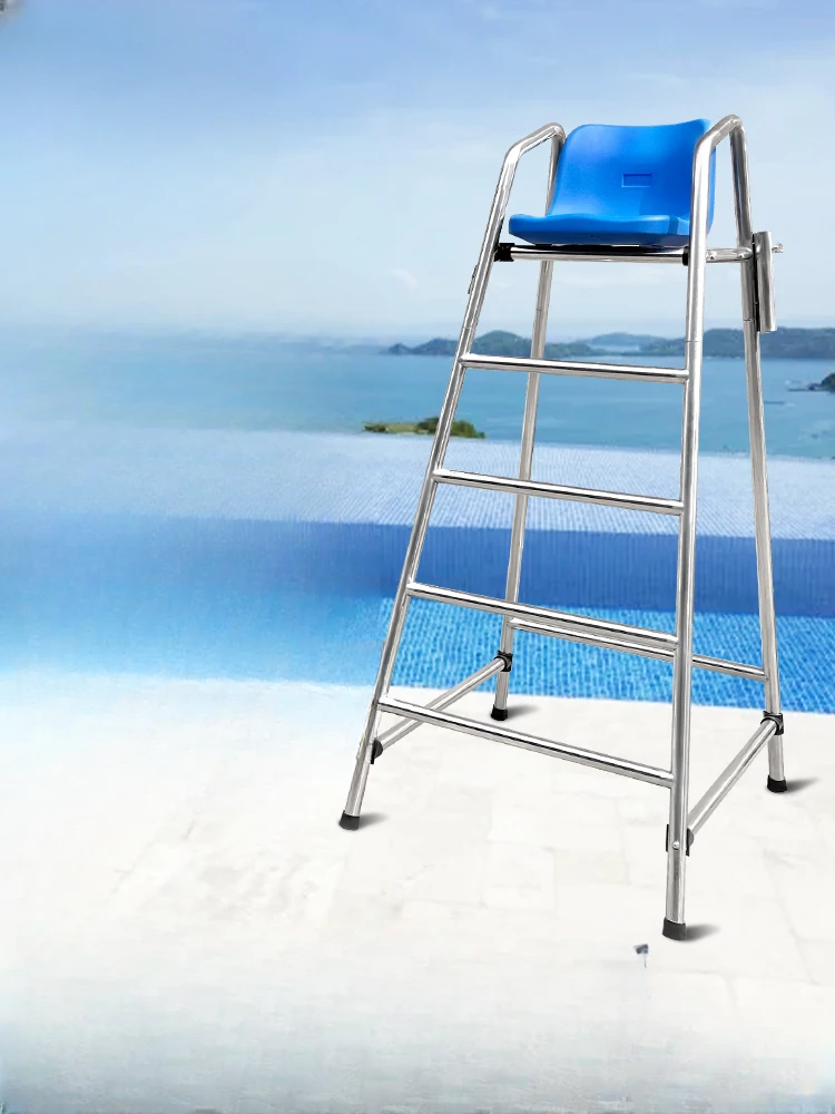 Swimming pool life chair Removable stainless steel thickened non-slip swimming pool safety equipment