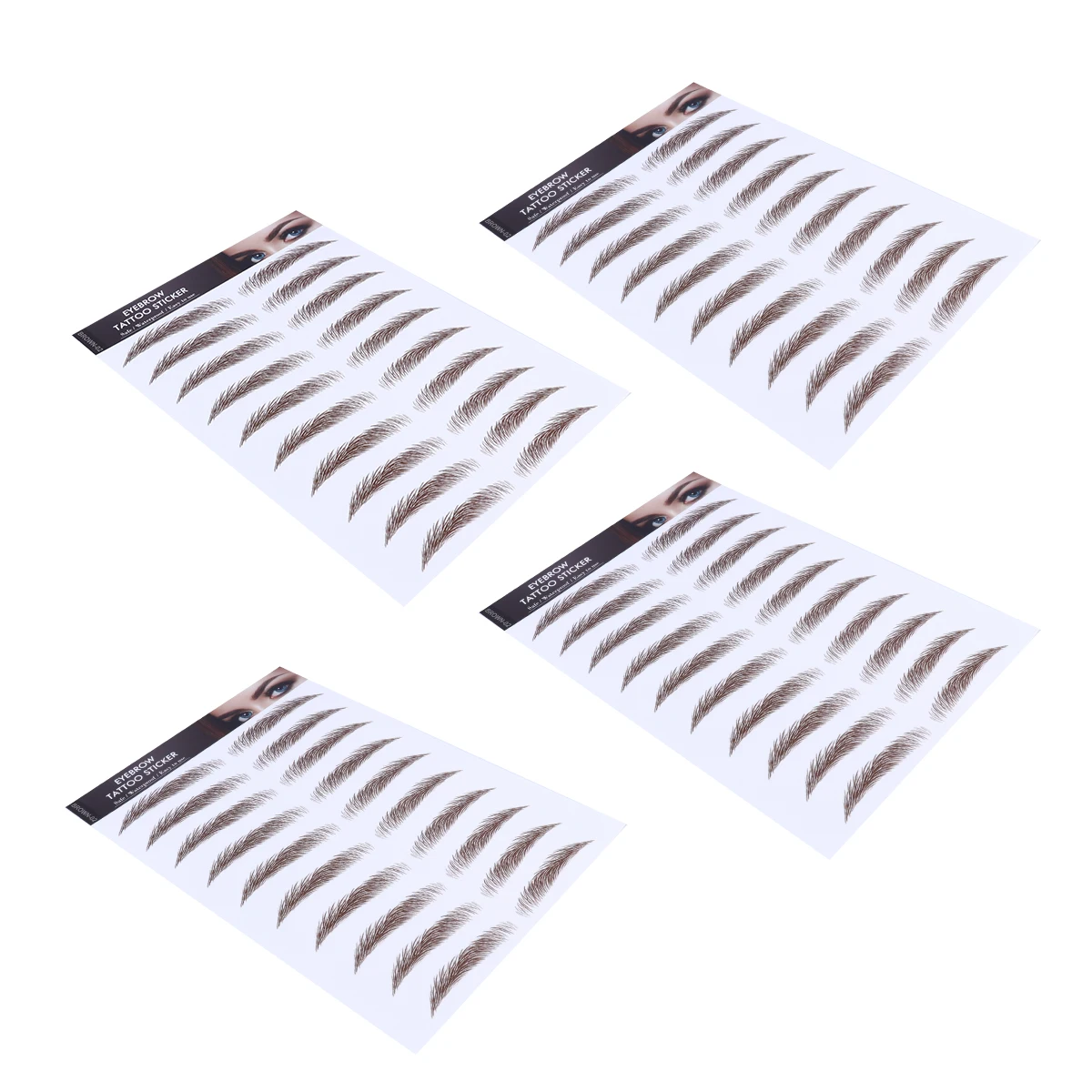 

Waterproof Eyebrow Stickers Colorful Water Transfer False Eyebrows 6D Hair Like Brow Tattoo Reusable Sticker Makeup