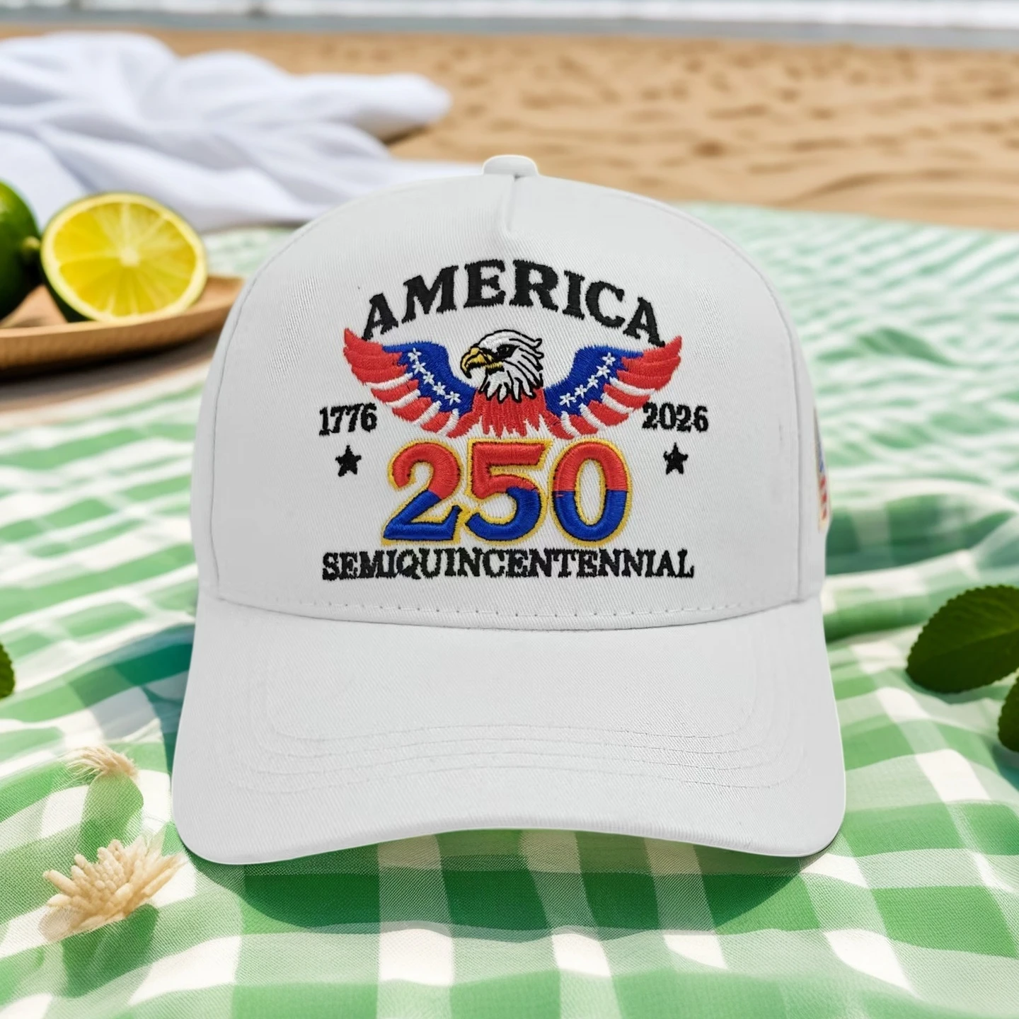 America 250th Anniversary 1776-2026 Eagle Embroidered Baseball Cap Patriotic Adjustable Dad Hat for Men Women Casual Outdoor Spo
