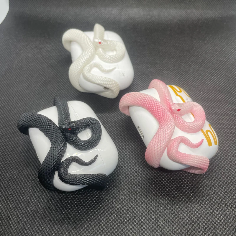 Original Airpods Case Snake Series Resin Shell Cover Air Pods Pro1pro2 Earphone Decoration Custom AirPods Pro Case Accessories