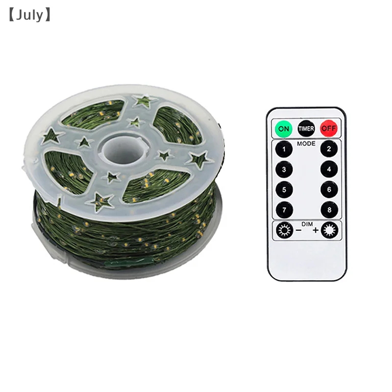 1PCS 5/10/20M Fairy String Lights Christmas Garland Outdoor Decor Lights Waterproof With Remote For Tree Street Wedding Party