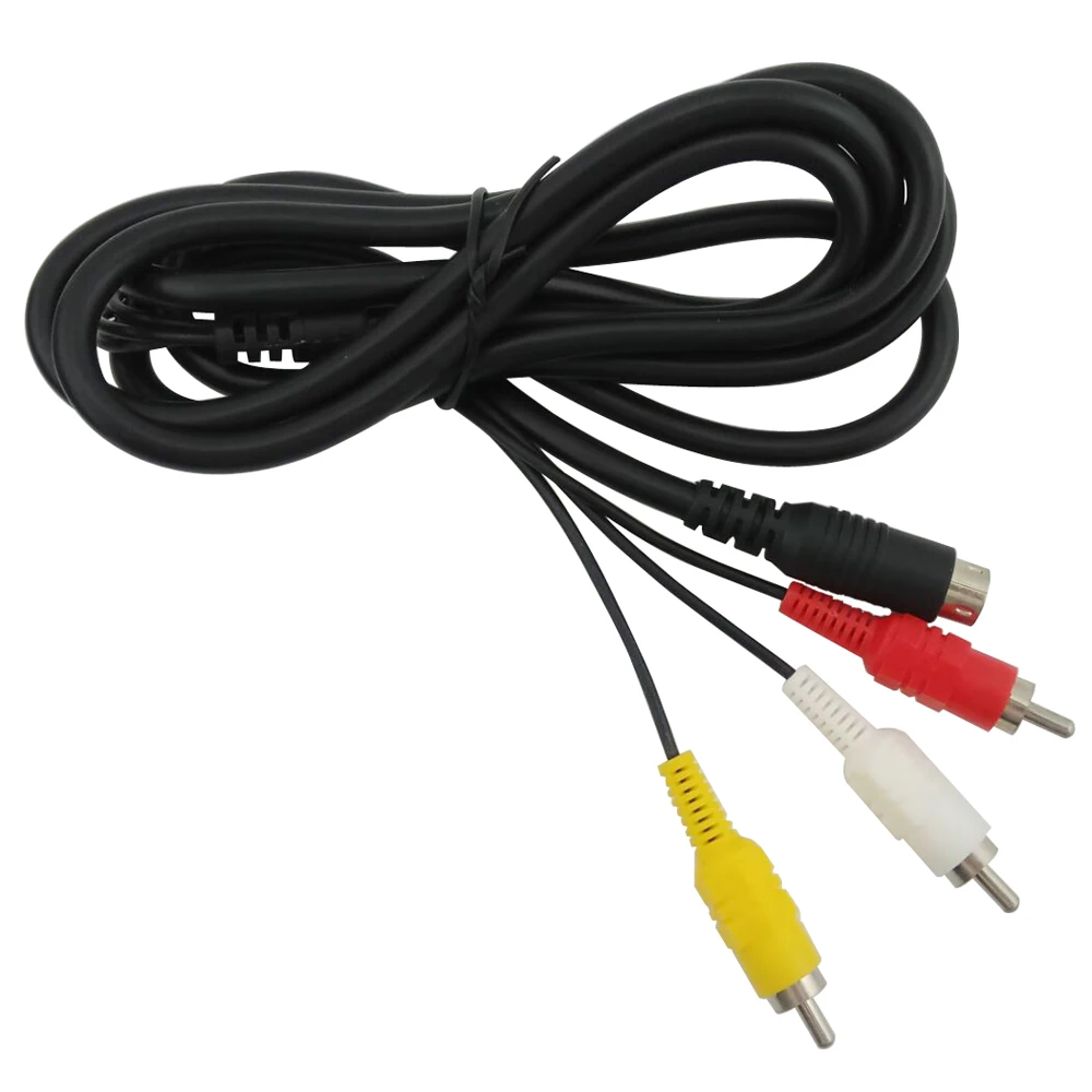 1pcs 9Pin For Sega Genesis 2 Audio Video AV Cable Cord RCA Cable for Mega Drive MD 2