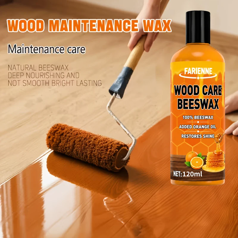 55ml/120ml Natural Beeswax Wood Care Wax - For Hardwood Floor & Furniture, Restores Shine, Waterproof & Anti-Cracking Polish