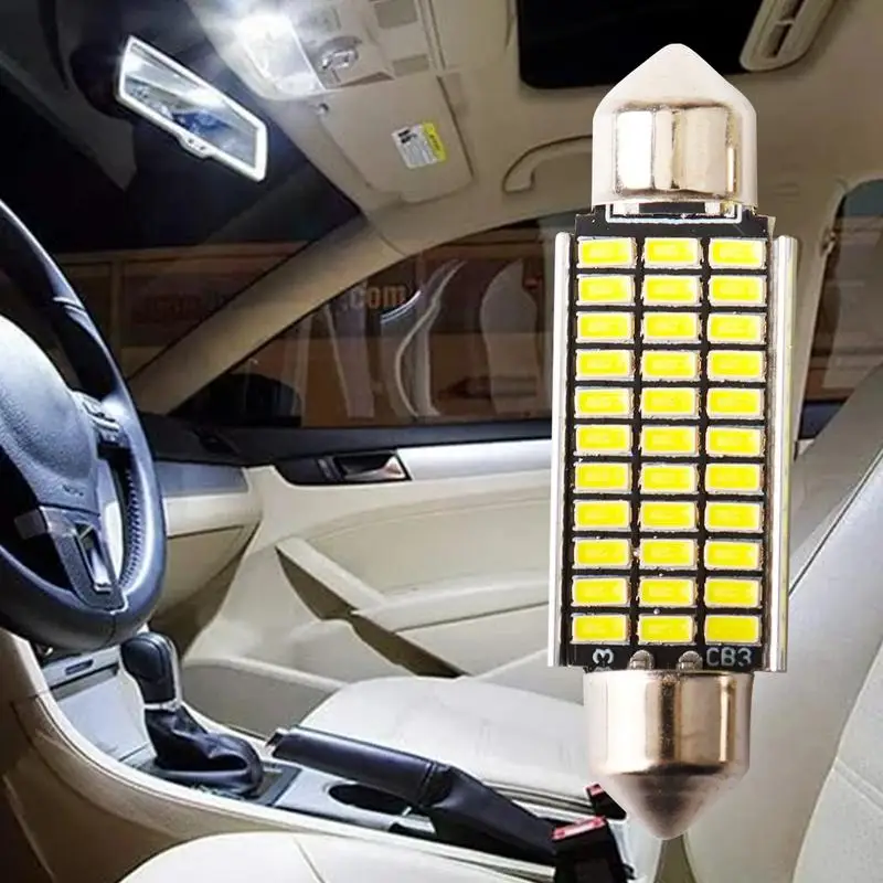 

Dome Light Bulb Replacement Double Tip 41mm Car LED Bulbs Interior Intelligent Decoding Reading Lamp For Automotive Boat Parts