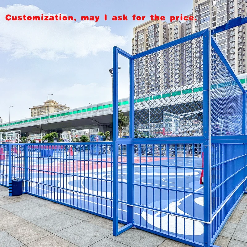 

Изготовленный на заказ. Оцинкованная стальная проволочная сетка. Спортивное поле на открытом воздухе. Баскетбольная площадка и периметрный забор для детской площадки.