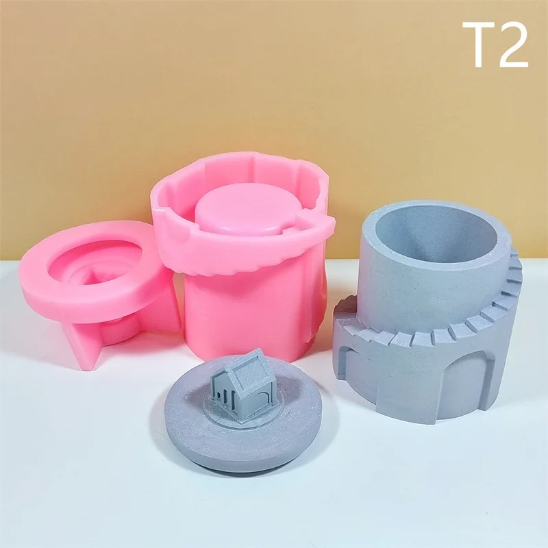 European Wax Cup Vase Flower Pot Ashtray Silicone Mold Scented Mold For Gypsum and Concrete Stone Carving Art Ornaments Homemade