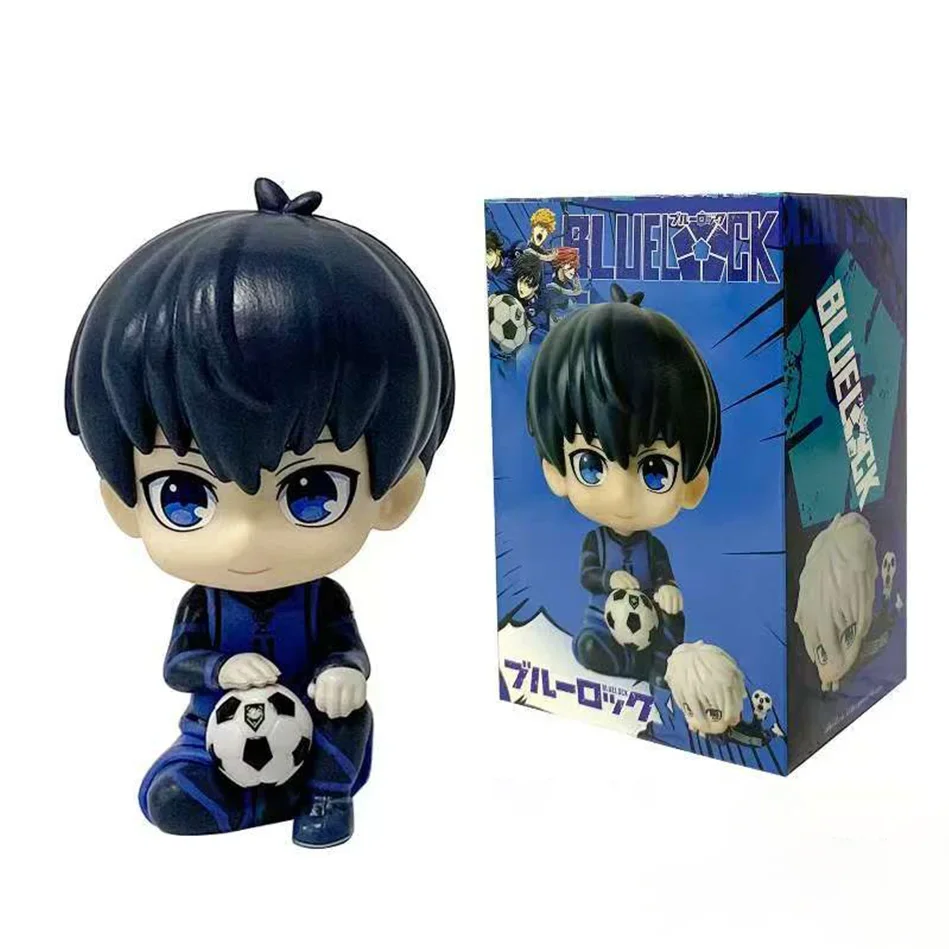 Blue Lock Kawaii Nagi Yisagi Isagi Yoichi Sitting Action Figure Doll Tabletop Model Anime Peripheral Creative Birthdays Gift Toy