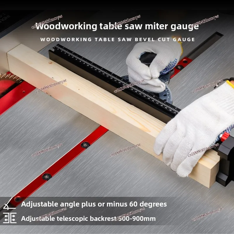 Table saw push handle adjustable angle miter band saw miter gauge matching 19MM chute 3/4