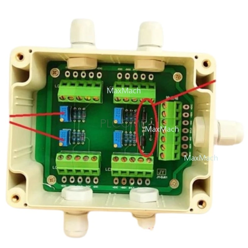 

4 IN 1 OUT Junction Box / Electronic Weighbridge J-box / Load Cell 4 In 1 Out 5-wires 3-15VDC