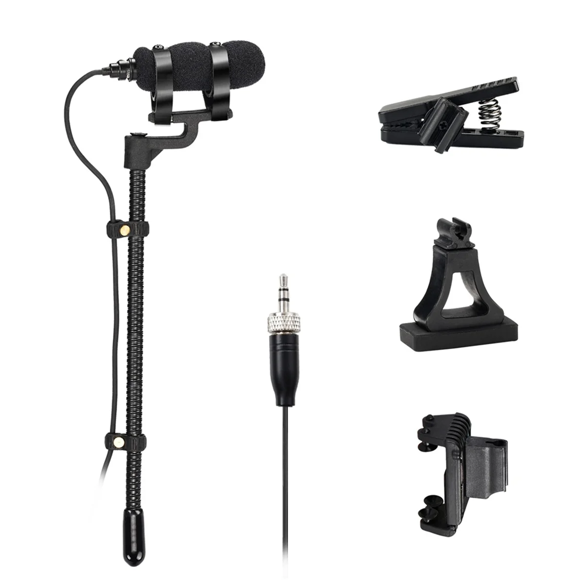 Super Sale IM-22 Wired Microphone for Saxophone, Violin, Piano, Horn Hypercardioid Mini Portable Sax Mic,L4