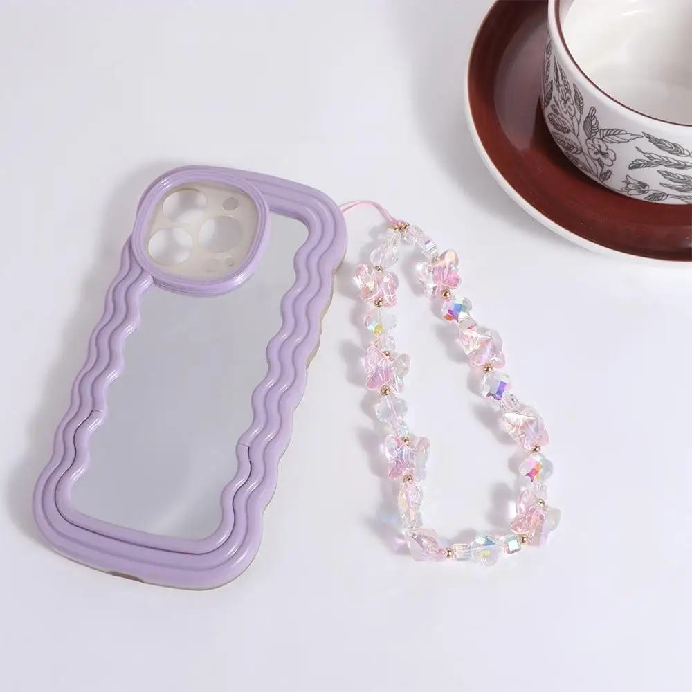 

Transparent Acrylic Mobile Phone Chain Sweet Girl Butterfly Y2K Phone Pendant Phone Charms Backpack Ornament Phone Lanyard