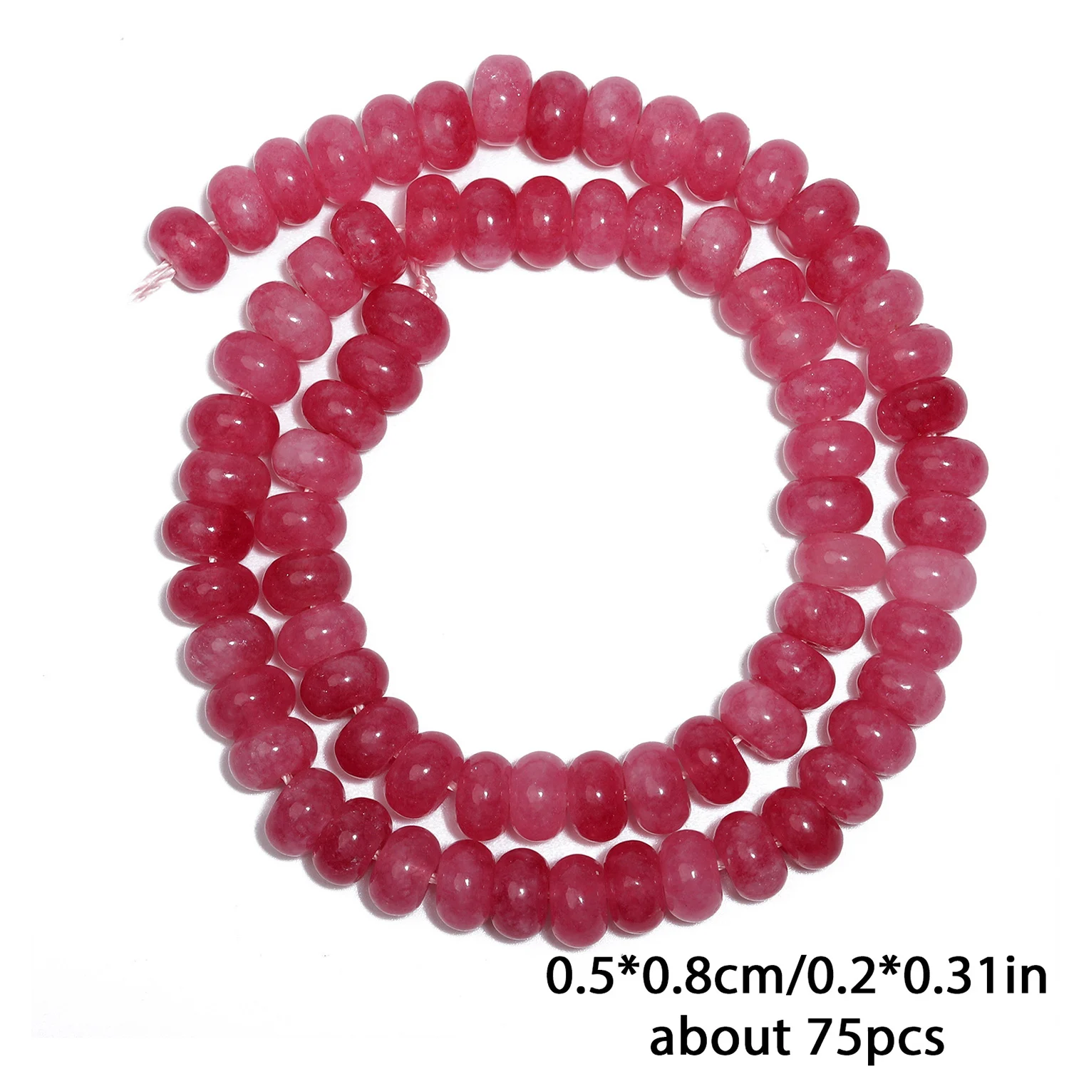 Natursteine Rondelle Spacer Perlen 5x8mm Gelb Grün Jade Flache Runde Perlen für Armbänder Perlen Schmuckherstellung Zubehör