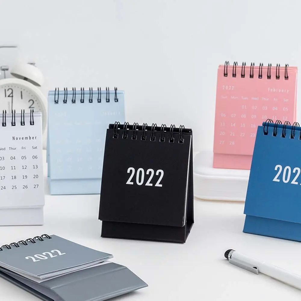 Color Dates Reminder Organizer Office Supplies Simple Yearly Agenda Coil Calendar Daily Schedule 2022 Calendar Desktop Calendar