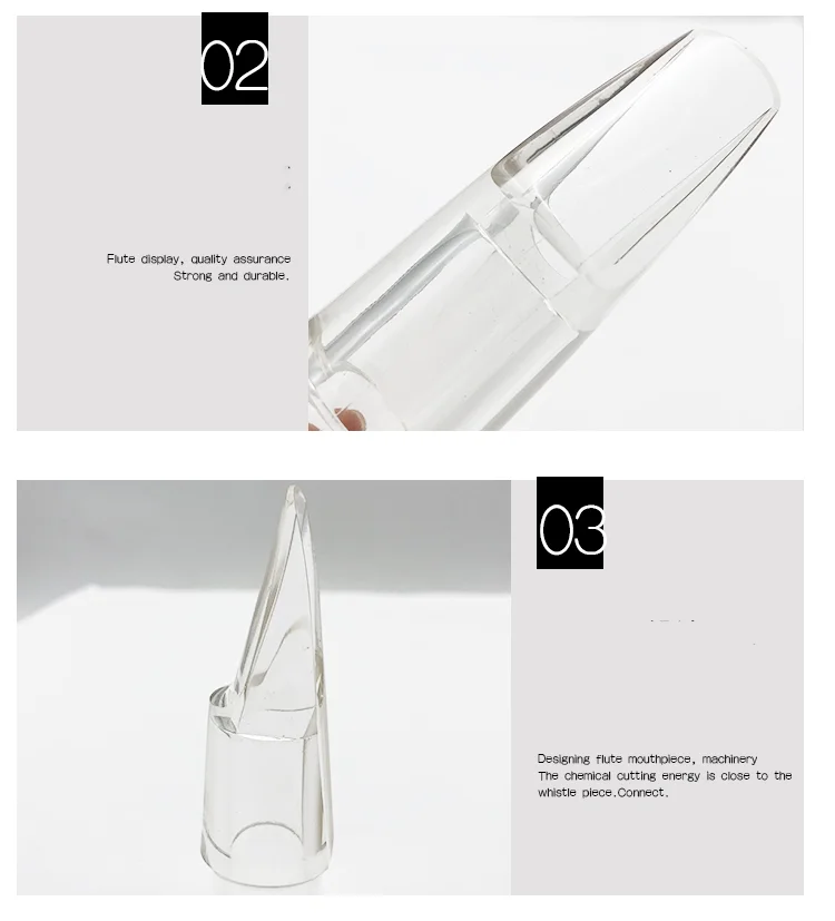 E-flat alto saxophone mouthpiece ABS crystal transparent mouthpiece