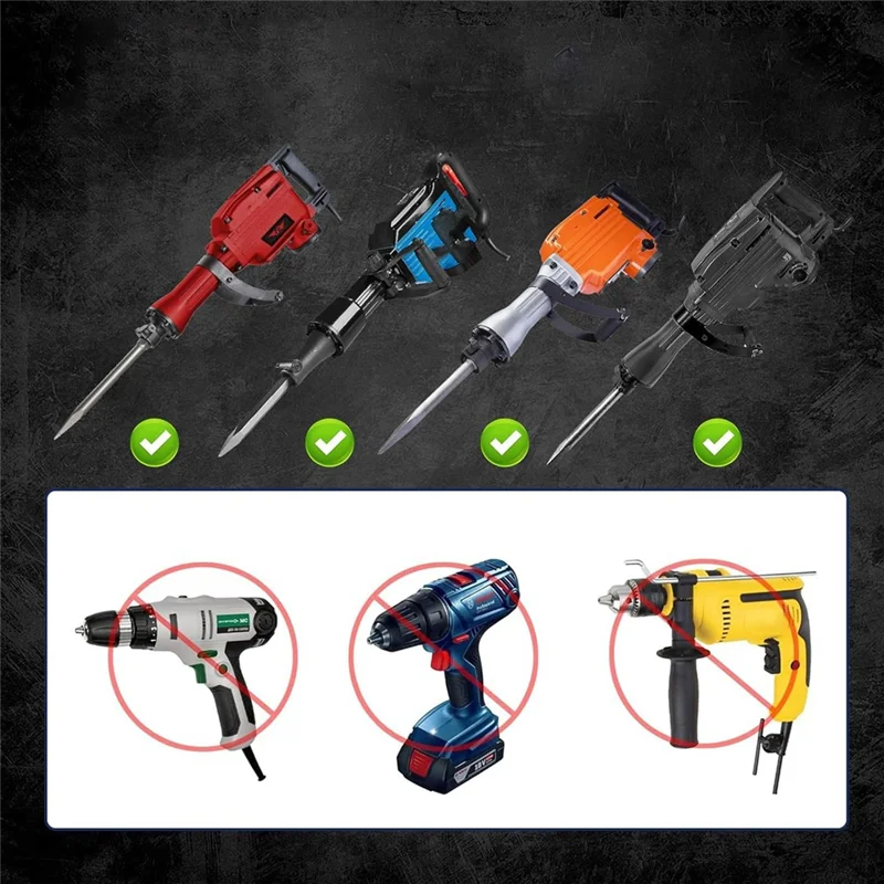 Punta per cacciavite per asta di terra con codolo esagonale GTBL per trapano a percussione per demolizione esagonale e codolo esagonale da 1-3/16"