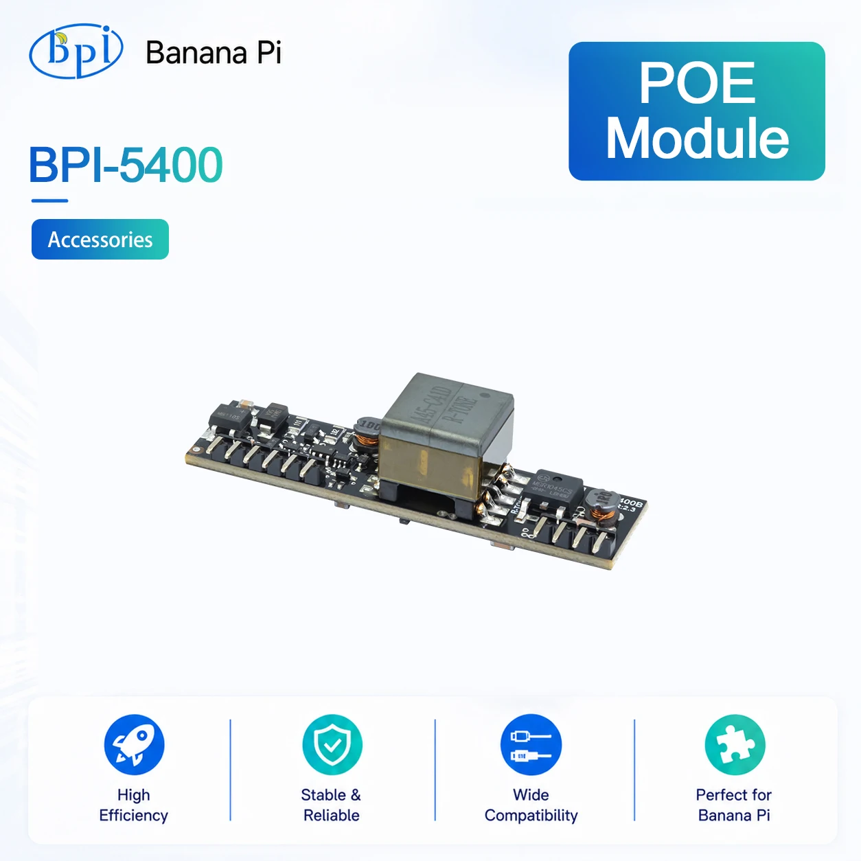 Banana Pi BPI-5400 12V POE module Accessory for BPI-F3 and BPI-R4