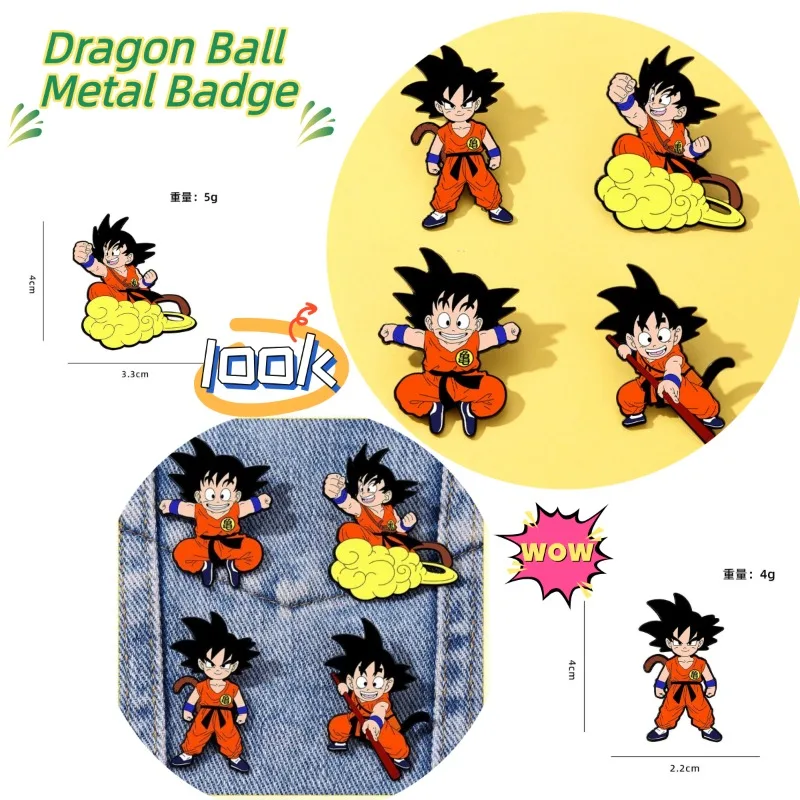 Neue 2026 Anime Dragon Ball Merch Metall-Abzeichen, Niedliche Goku-Broschen, Vielseitige Anstecknadeln für Rucksäcke & Kleidung, Geschenk für Freunde