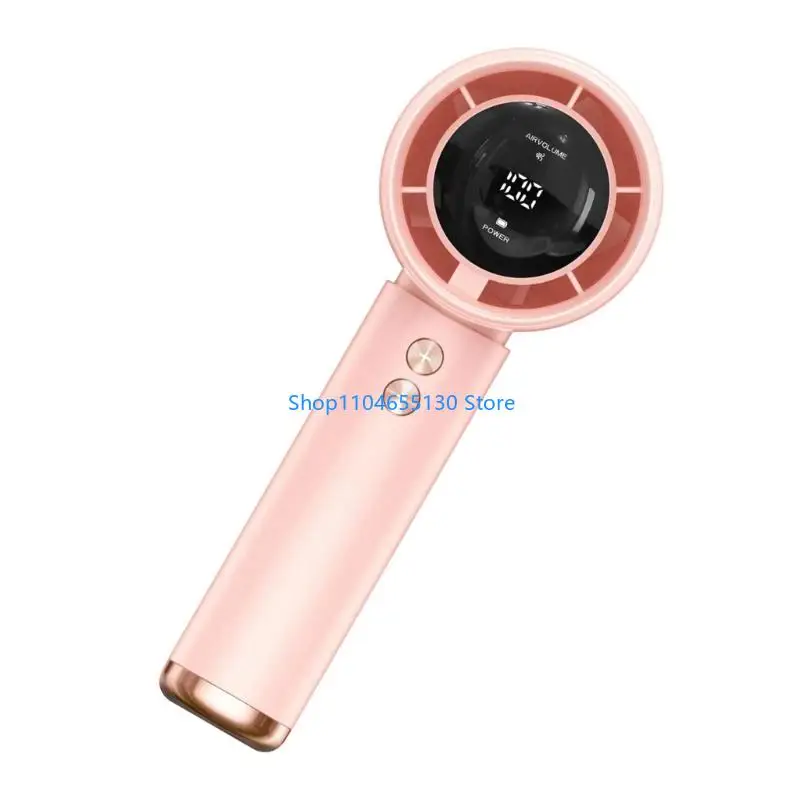 공기 냉각 팬 포켓 팬 작은 데스크 팬 핸드 헬드 팬 3000mah 조용한 팬 100 속도 설정 어린이를위한 플라스틱 질감