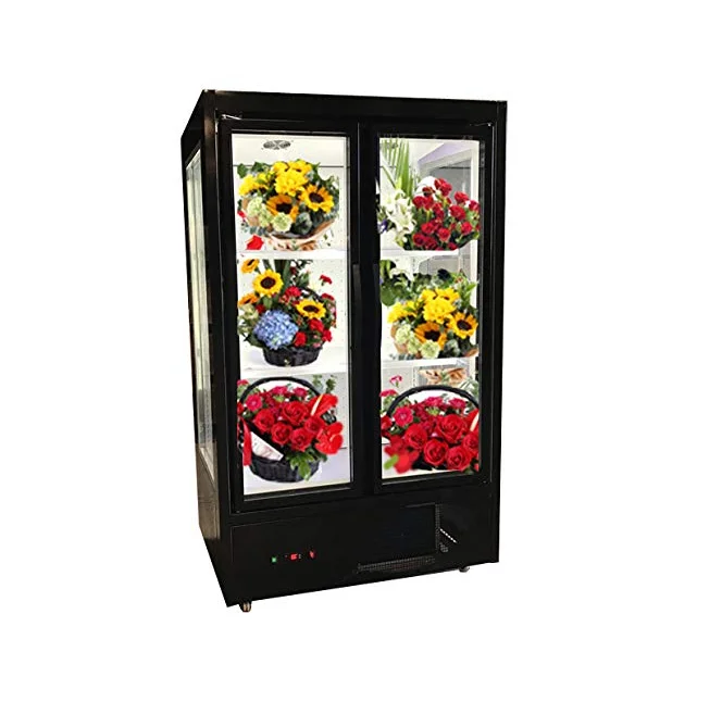 Flower Fridge Flower Display Cooler Fresh Keeping Chiller With Glass Door For Florist