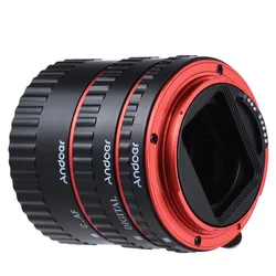 Andoer TTL Auto Focus AF Macro Extension Tube Ring for Canon EOS EF EF-S 60D 7D 5D II 550D Red