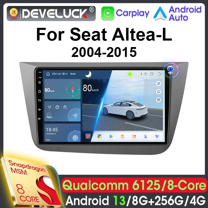 

Android 13 Car Radio 2 Din Qualcomm SM6125 For Seat Altea 2004 - 2015 Stereo Multimedia Video Player Navigation GPS Carplay Auto