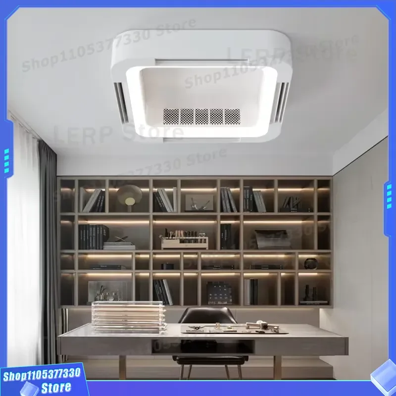 Full Spectrum Bladeless LED Ceiling Fan Light Inverter Motor For Living Room Bedroom Zhongshan Factory Direct Cross Border