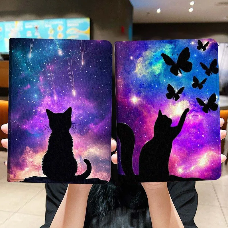 

Starlit Sky Cat Love Heart For Honor Pad 8 V8 9 GT MagicPad 13 3 2 Tab MatePad Pro Air 12 X 12.6 Foldable Tablet Case Gift