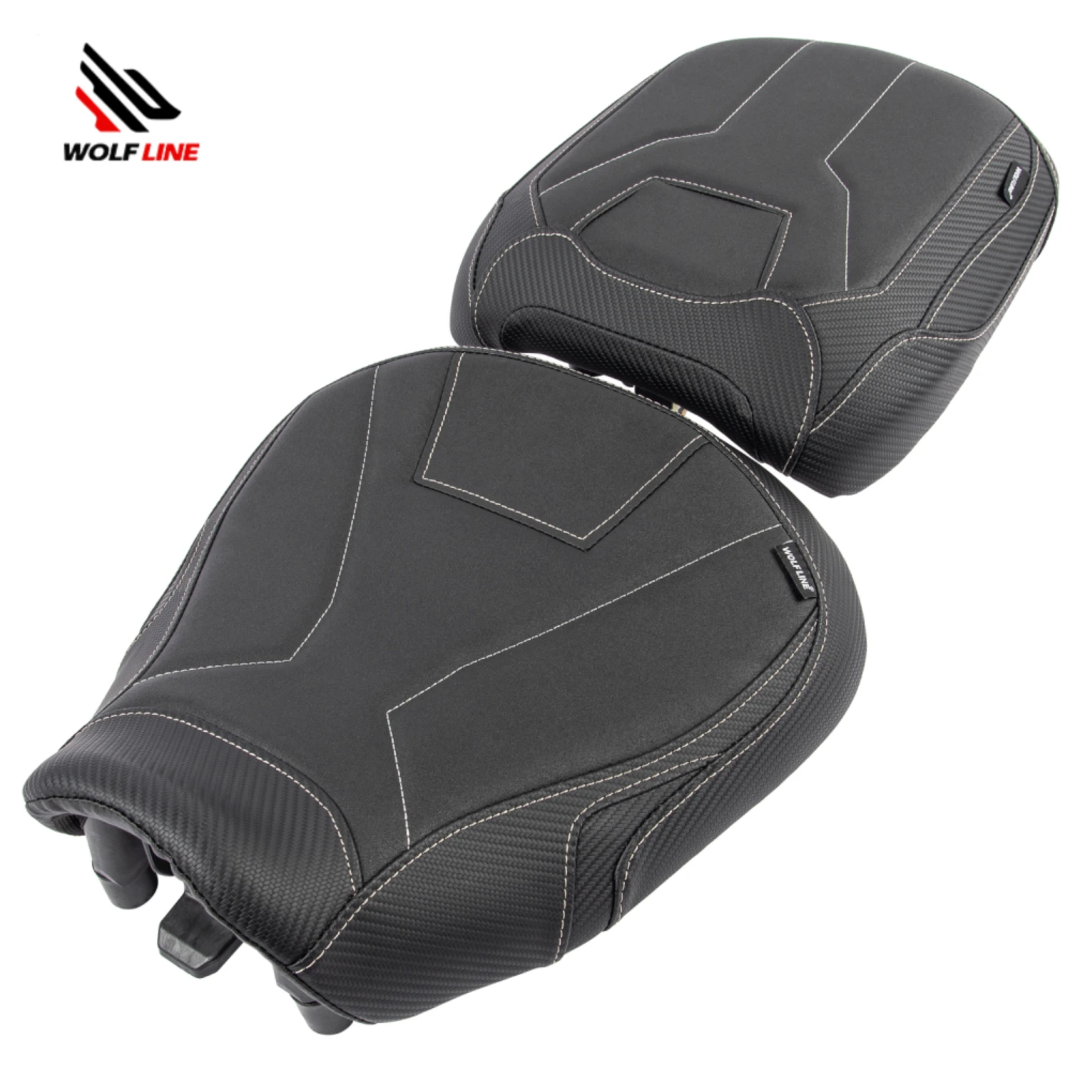 WOLFLINE Driver Passenger Seat for Yamaha Tracer 9 GT 2021-2023 Front & Rear Double Seat Cushion Great Upgrade Thicken Leather