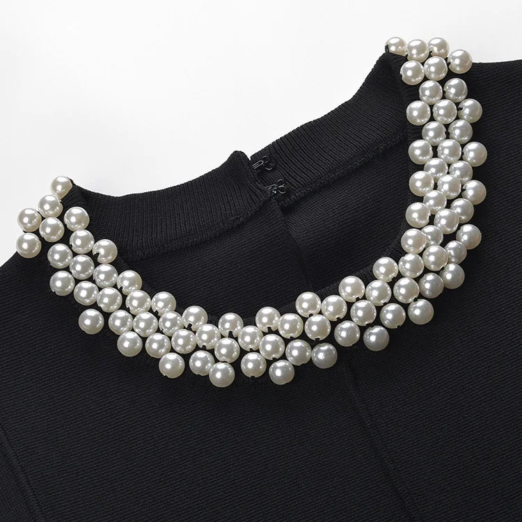 Ele Heavy Bead Embelli Svel Fi Tail Dr Cardigan Ensemble Femme Faion Slim Fit Design Saison Printemps Longue Sve