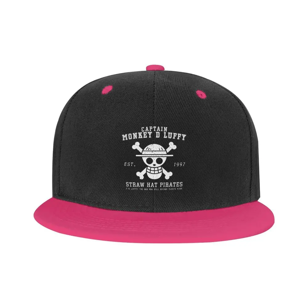 Um pedaço 1 capitão macaco d luffy snapback boné colorido bonés de beisebol chapéu all-match ajustável