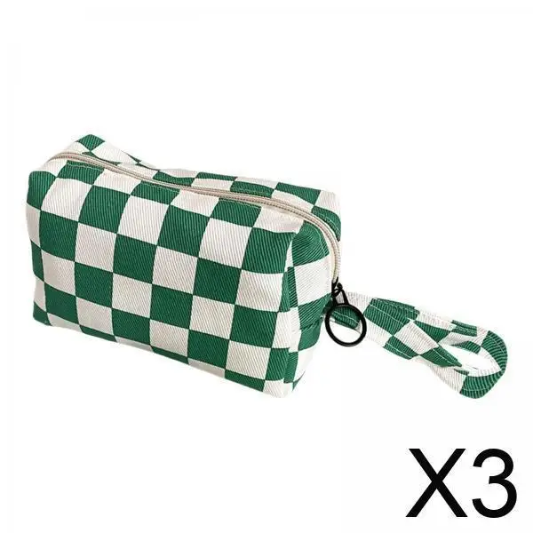 

Roomy Cosmetic Pouch Canvas Makeup Bag Multi Compartment Toiletry Organizer for Women Business Travel