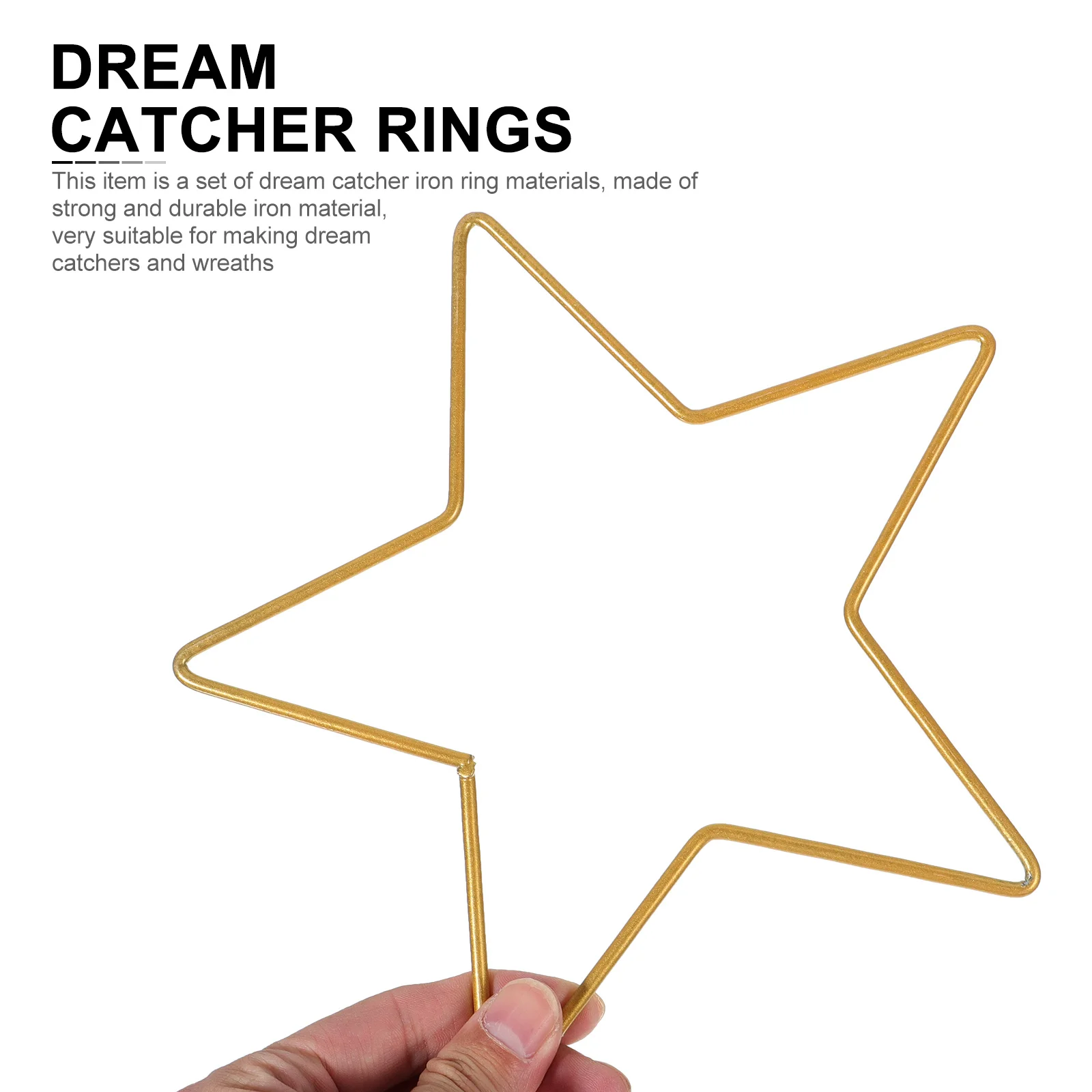 

4Pcs Creative Iron Dream Catcher Rings Smooth No Fading for DIY Projects and Meaningful Presents Golden Dream Catcher Rings