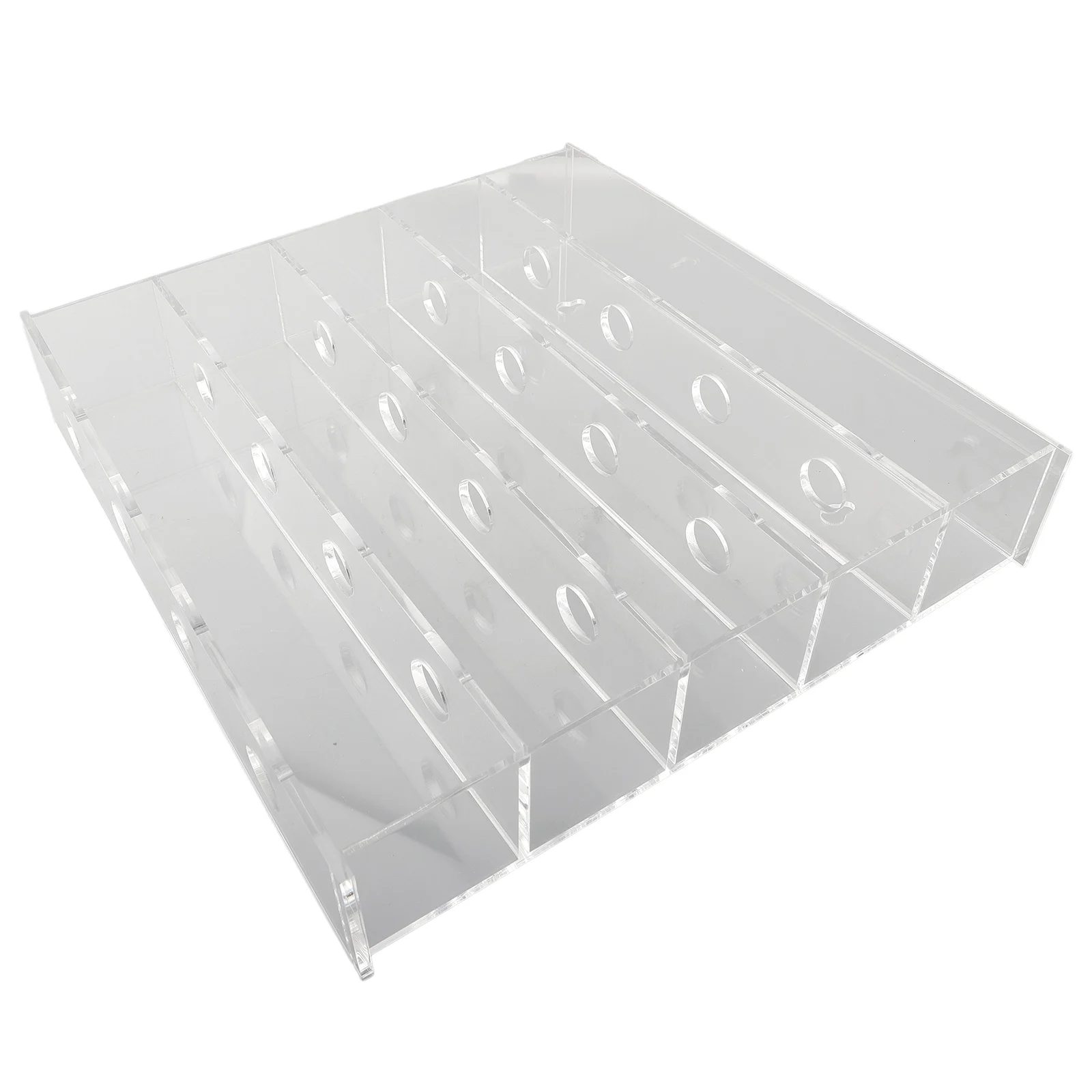 Wall Mounted Display Case for Golf Balls Table Tennis Balls and Baseballs with 16 Grooves for Neat Arrangement