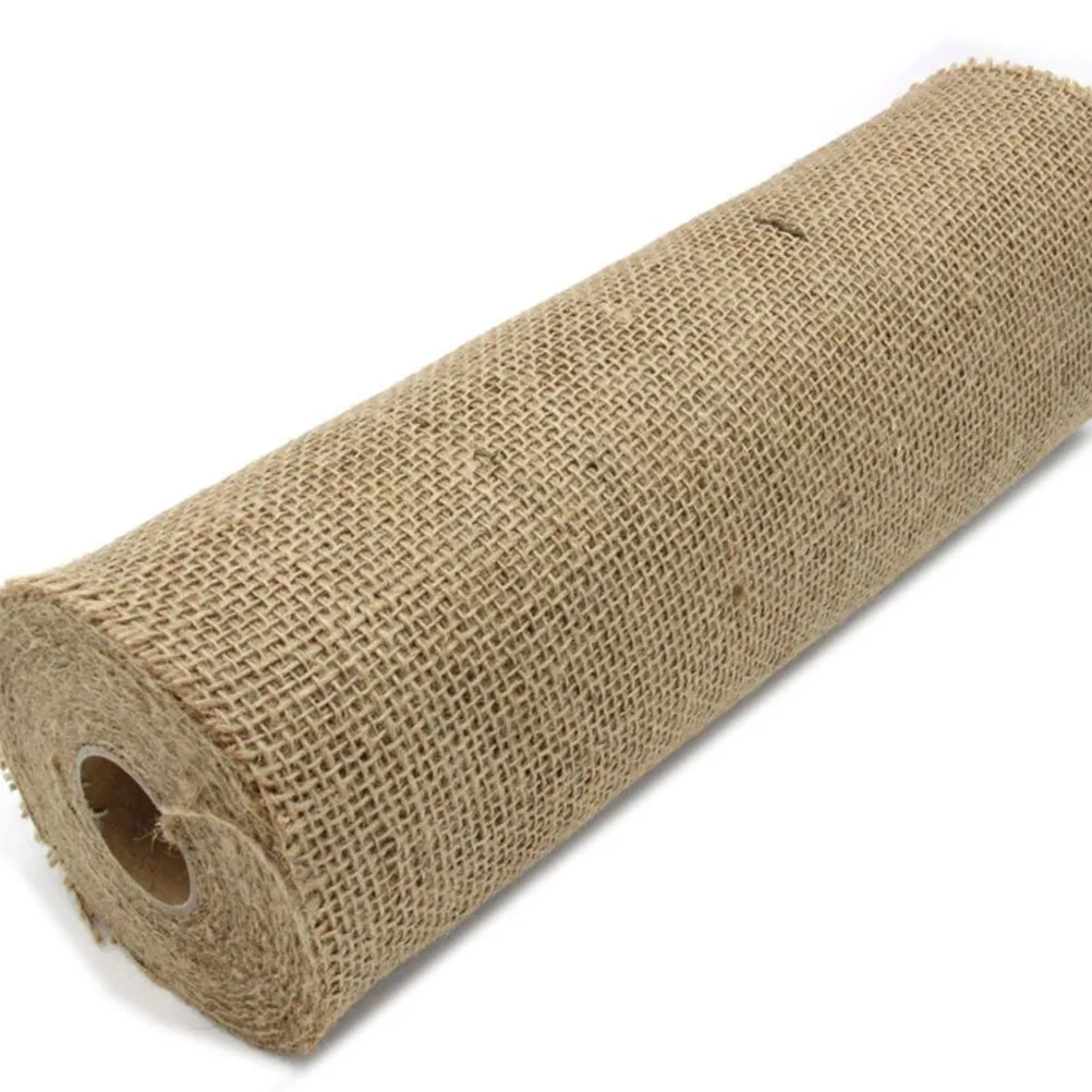 

10M 35Cm Burlap Hessian Fabric Roll Rustic Wedding Belt For Diy Crafts Home Garden Decoration Jute Braided Ribbon Handicraft
