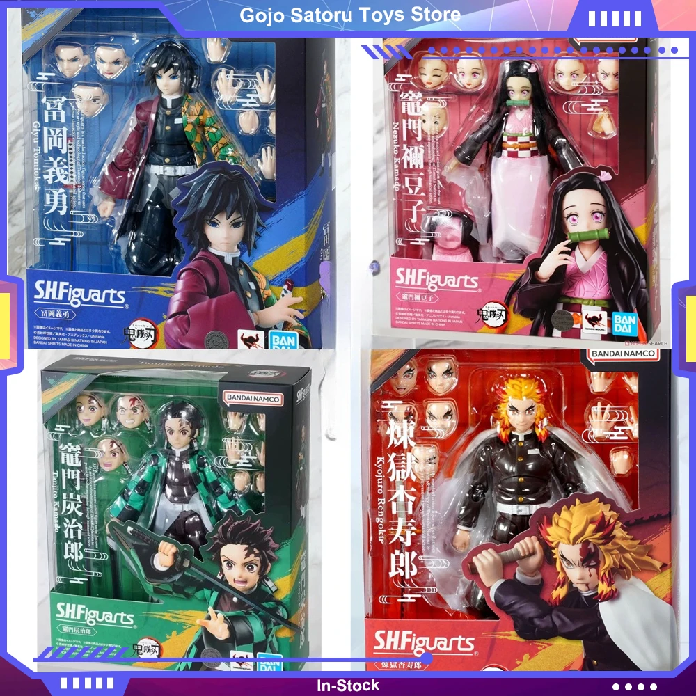 

Bandai Original S.H.Figuarts SHF Demon Slaye Kimetsu No Yaib Giyu Tomioka Action Figure Movable Anime Model Collection Toys Gift